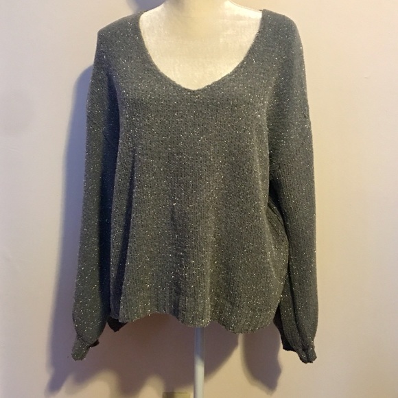 Nice gray silver sweater 0c size L - Picture 7 of 9